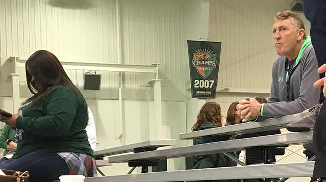 Chris Cook watches his son’s pro day at Michigan State.